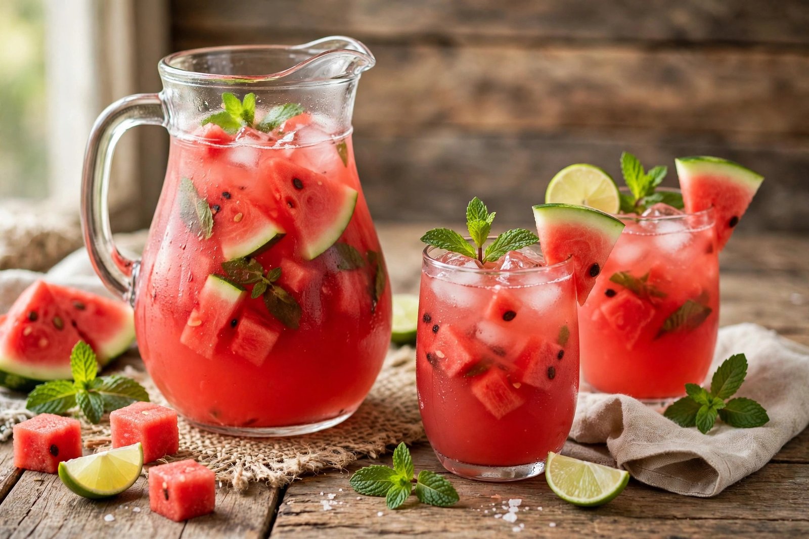 Agua Fresca served beautifully, ready to eat