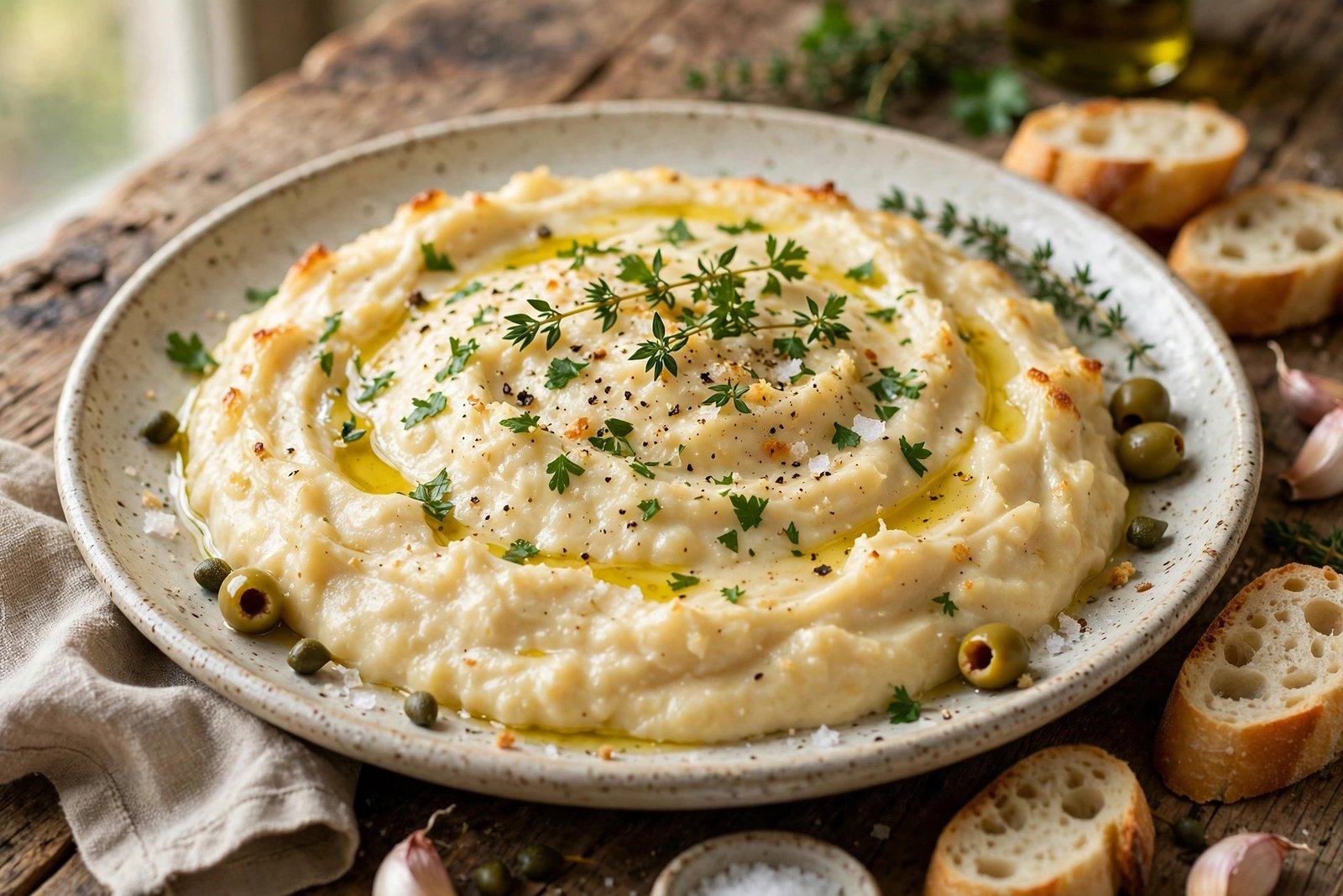 Brandade de Morue served beautifully, ready to eat