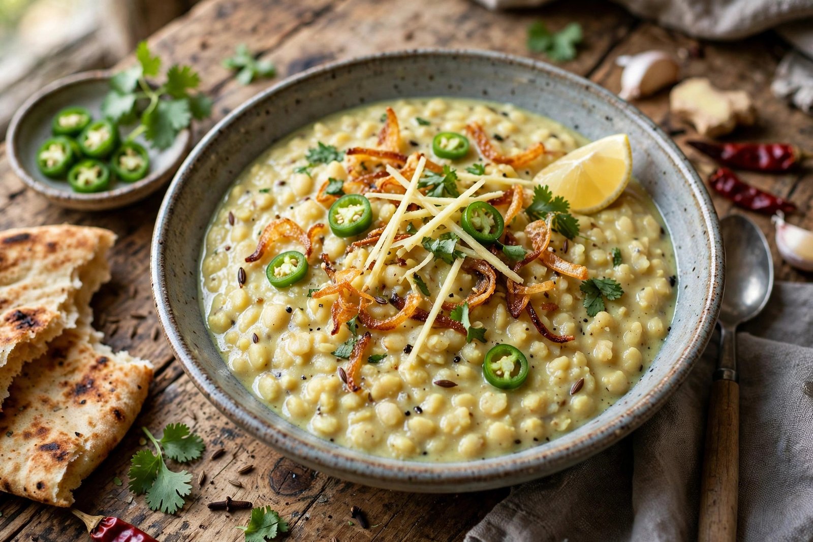 Mash ki Daal served beautifully, ready to eat