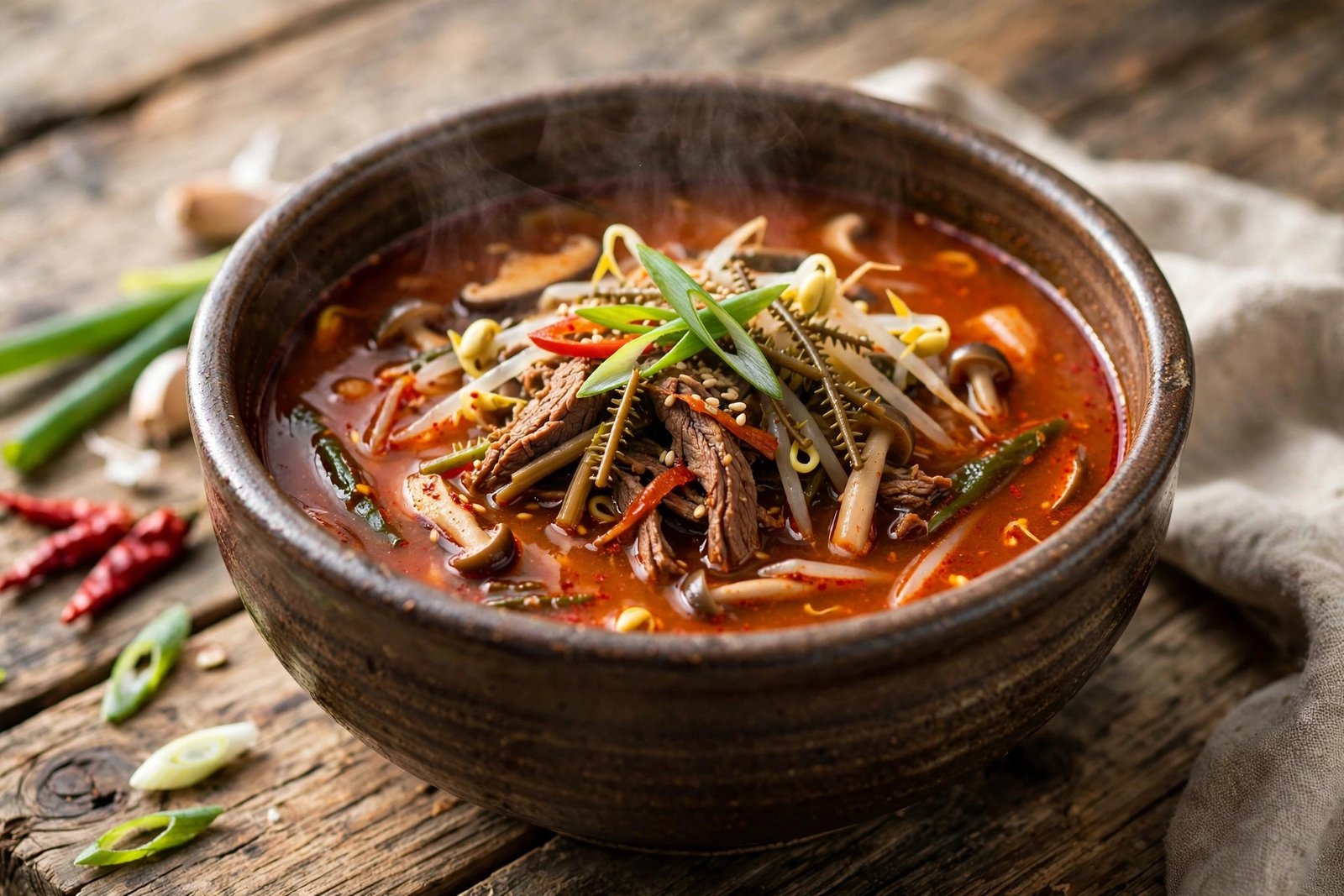 Yukgaejang served beautifully, ready to eat