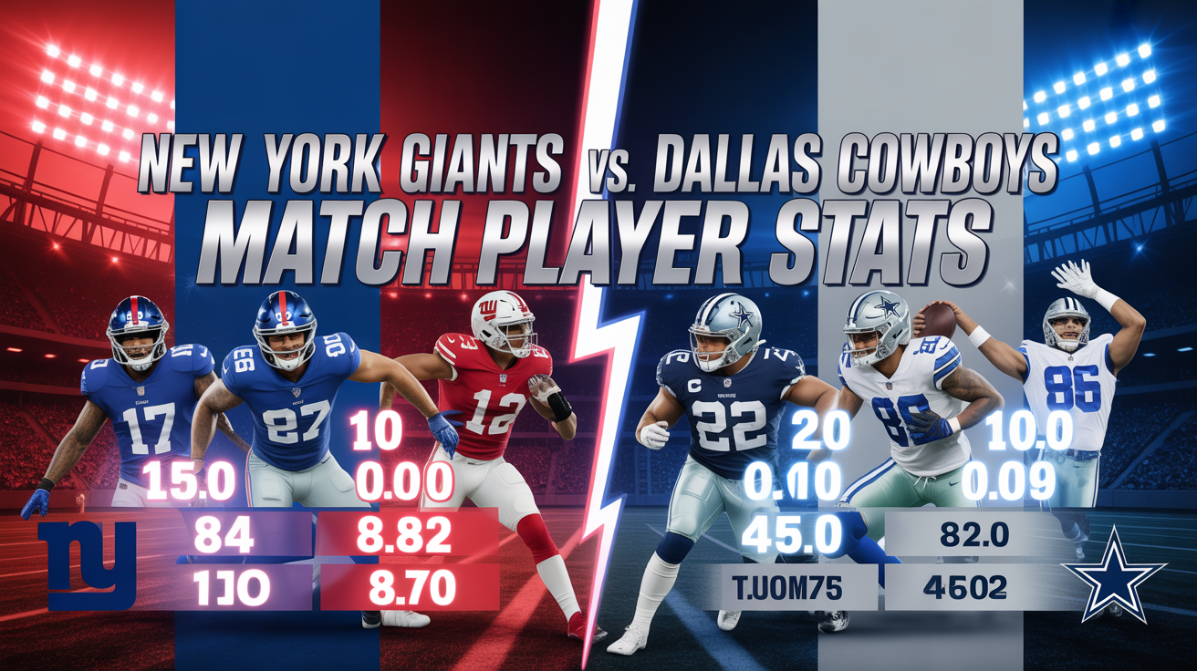 New York Giants Vs. Dallas Cowboys Match Player Stats: Full Game Breakdown